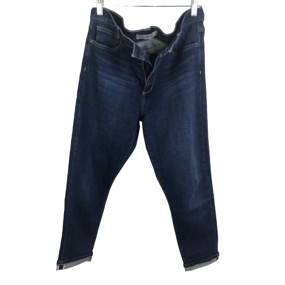 Joe's Women's High Rise Skinny Crop Jeans Deep Blue Denim Dark Wash Cotton Sz 32